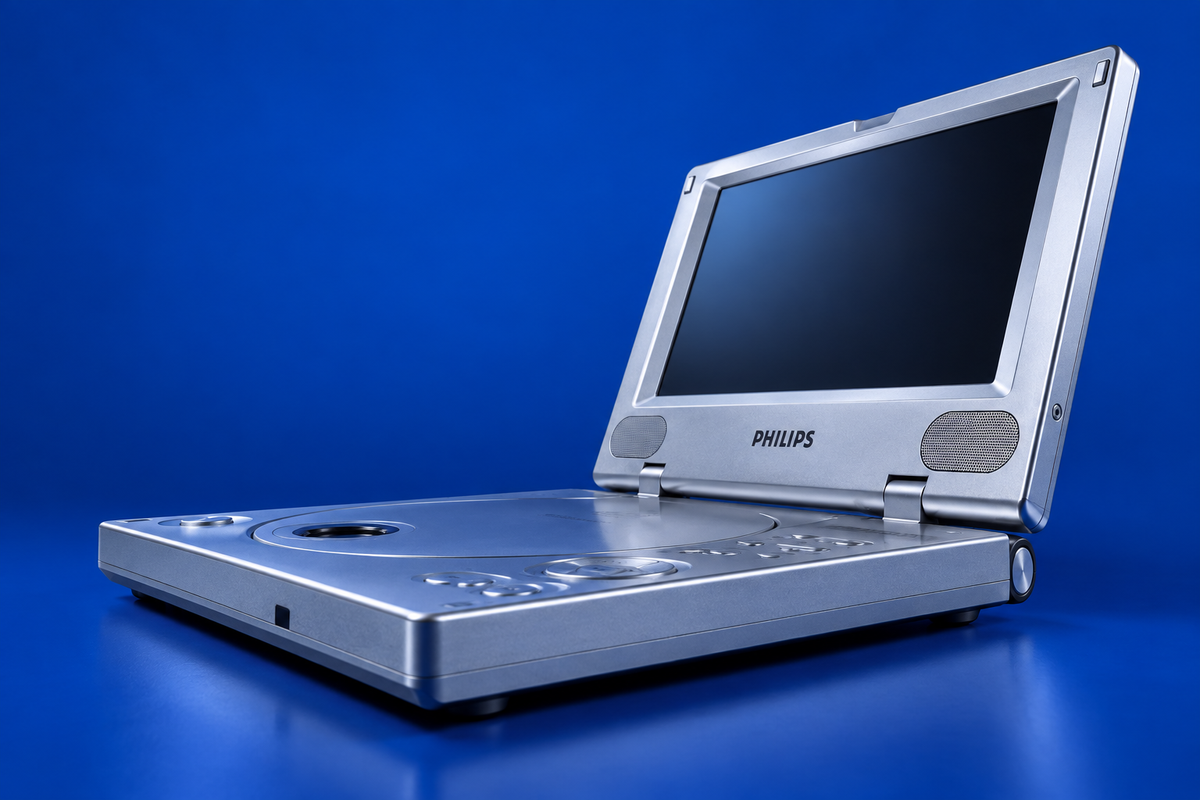 Illustrative reconstruction of a Philips PET800/05 on a deep blue background.